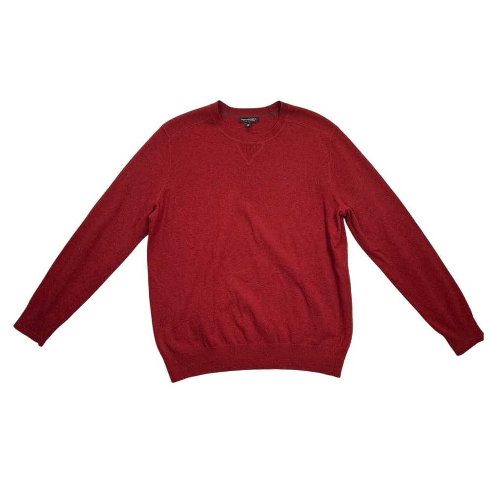 Banana Republic Sweater Lot Mens XL Red Merino Wool Blue Silk Cotton Pullover‎